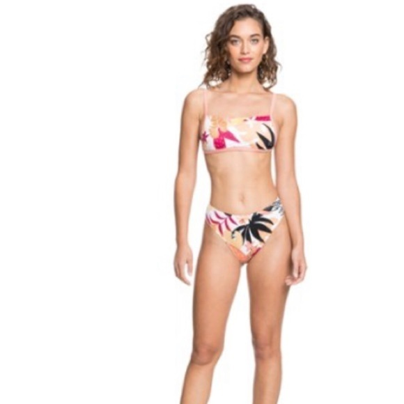 Roxy Pop Surf Bralette 2-Piece Swimsuit Size L NWT - Picture 1 of 9